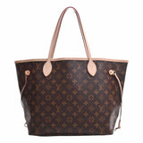 Louis Vuitton Monogram Neverfull MM Tote Bag Brown