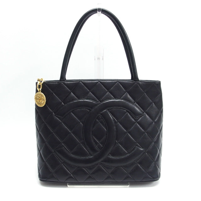 Chanel Matelasse Cocomark Reprinted Tote Lambskin Black