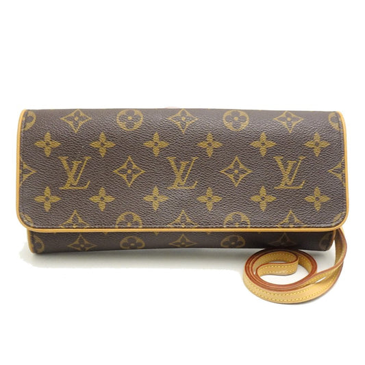 Louis Vuitton Monogram Pochette Twin GM Brown 2WAY Bag