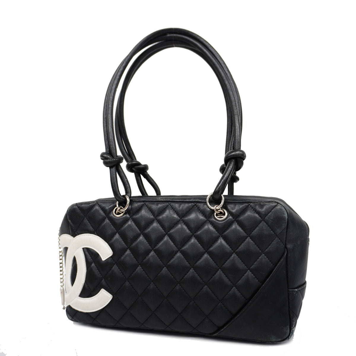Chanel Handbag Cambon Line Leather Black