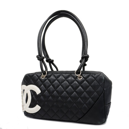 Chanel Handbag Cambon Line Leather Black