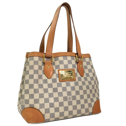 Louis Vuitton Hampstead PM Shoulder Bag Damier Azur Canvas White