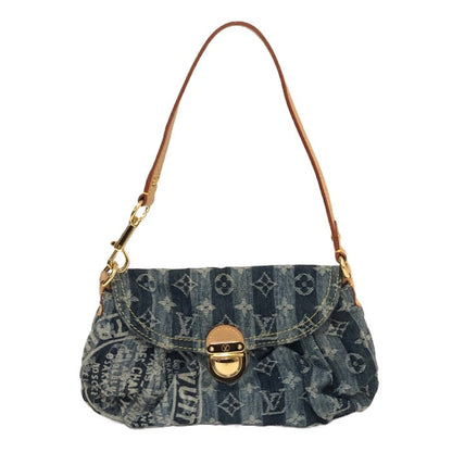 Louis Vuitton Mini Pleaty Monogram Denim Shoulder Bag Blue