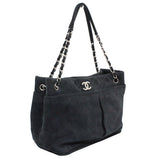 Chanel Chain Shoulder Bag Nubuck Black Tote Bag