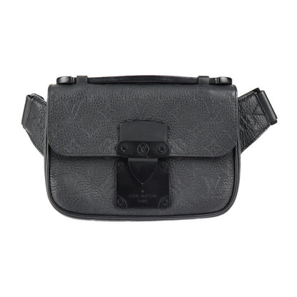 Louis Vuitton S Lock Sling Bag Monogram Waist Bag Taurillon Leather Noir