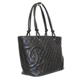 Chanel Cambon Line Large Tote Bag Black Pink