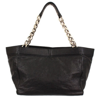 Chanel Chain Shoulder Bag Black Caviar Skin Cocomark