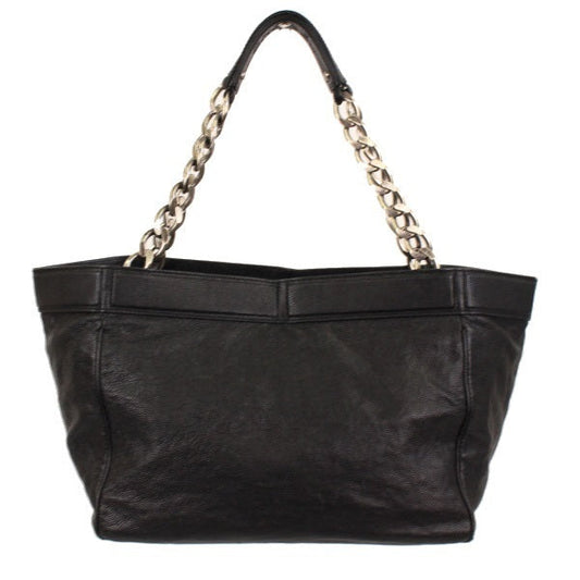 Chanel Chain Shoulder Bag Black Caviar Skin Cocomark