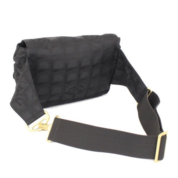Chanel Travel Line Waist Bag Black Pouch Handbag