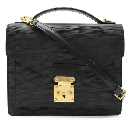 Louis Vuitton Epi Monceau Shoulder Bag Noir Black