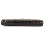 Chanel Matelasse Long Wallet Black Enamel Patent