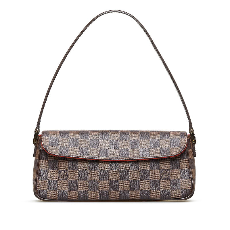 Louis Vuitton Damier Recoleta Shoulder Bag Ebene Brown