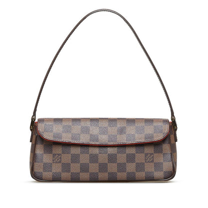 Louis Vuitton Damier Recoleta Shoulder Bag Ebene Brown