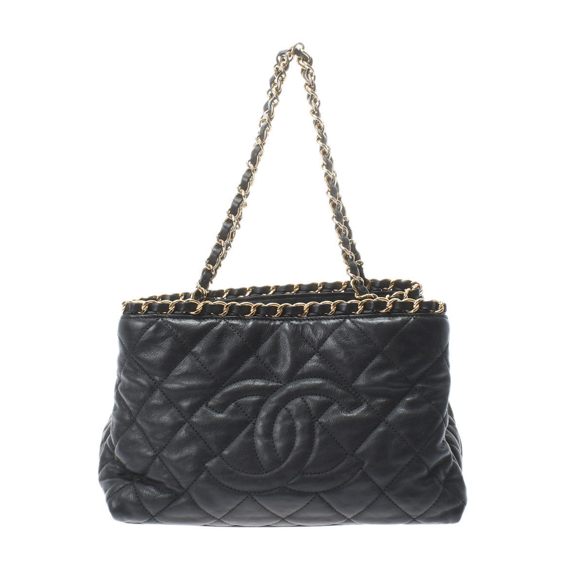 Chanel Chain Me Black/Gold Hardware Calfskin Women's Tote Bag
