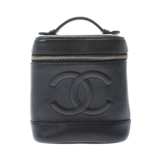 Chanel Vanity Black/Gold Hardware Caviar Skin Women's Handbag