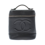 Chanel Vanity Black/Gold Hardware Caviar Skin Women's Handbag