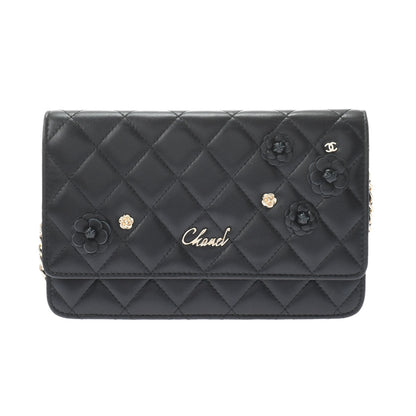 Chanel Chain Black/Gold Hardware Lambskin Women's Shoulder Bag
