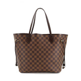 Louis Vuitton Damier Neverfull MM Tote Bag Ebene Cerise Brown Gold Hardware