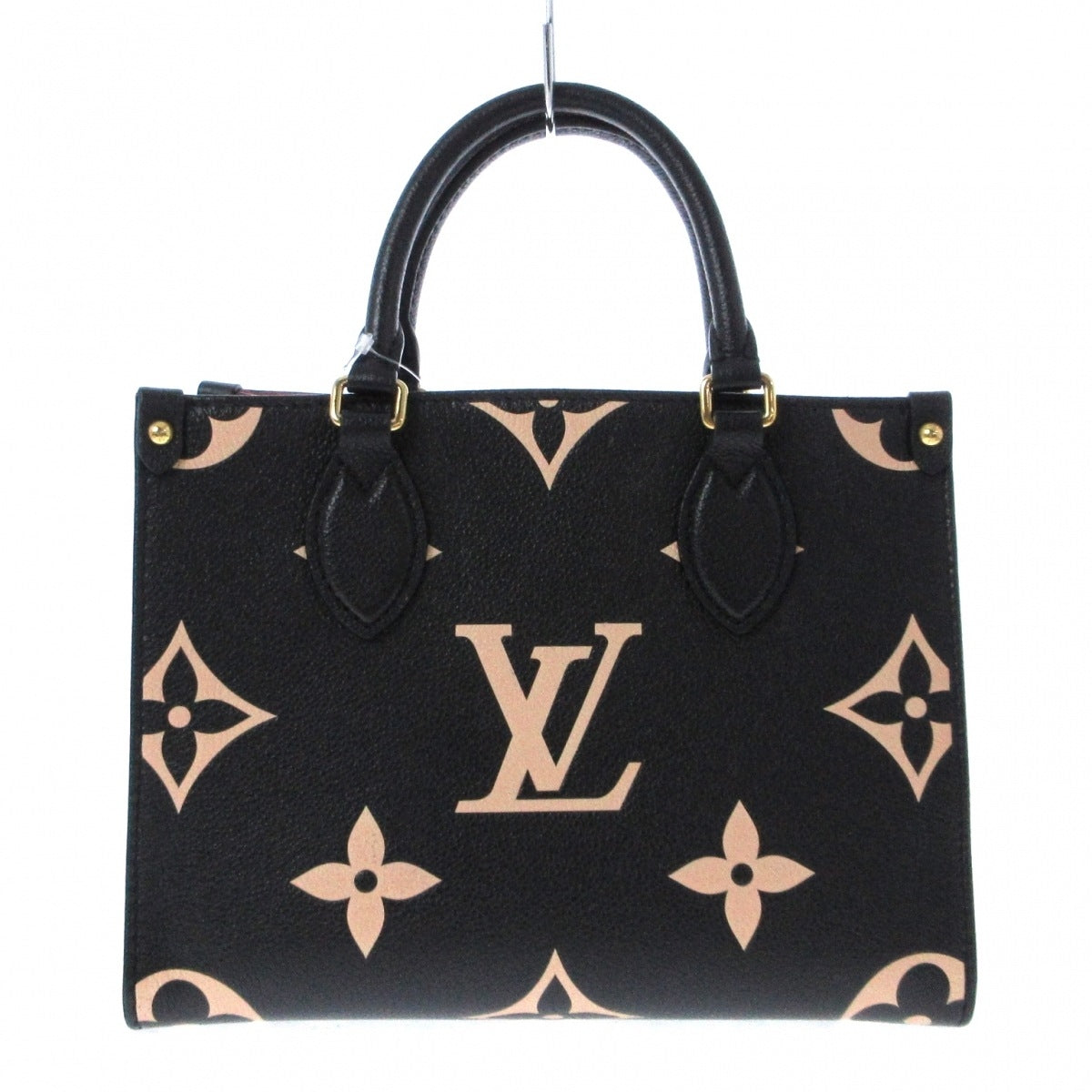 Louis Vuitton On The Go PM Tote Bag Black Beige