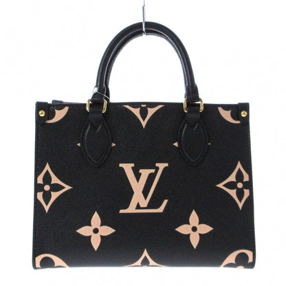Louis Vuitton On The Go PM Tote Bag Black Beige