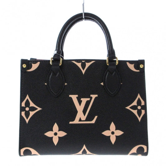 Louis Vuitton On The Go PM Tote Bag Black Beige