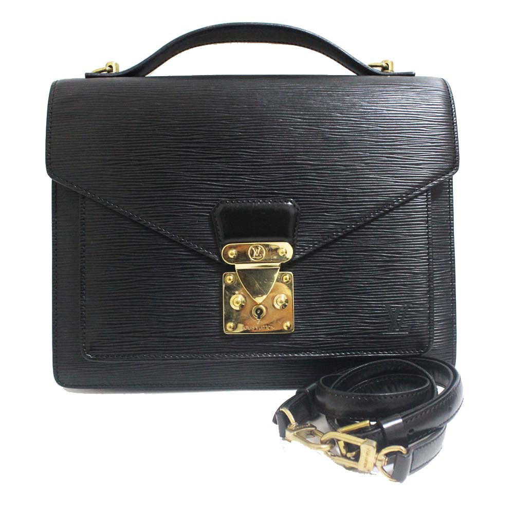 Louis Vuitton Monceau 2way Epi Handbag Noir Black Epi Leather