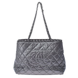 Chanel Chain Me Gray/  Silver Hardware Aged Calfskin Tote Bag