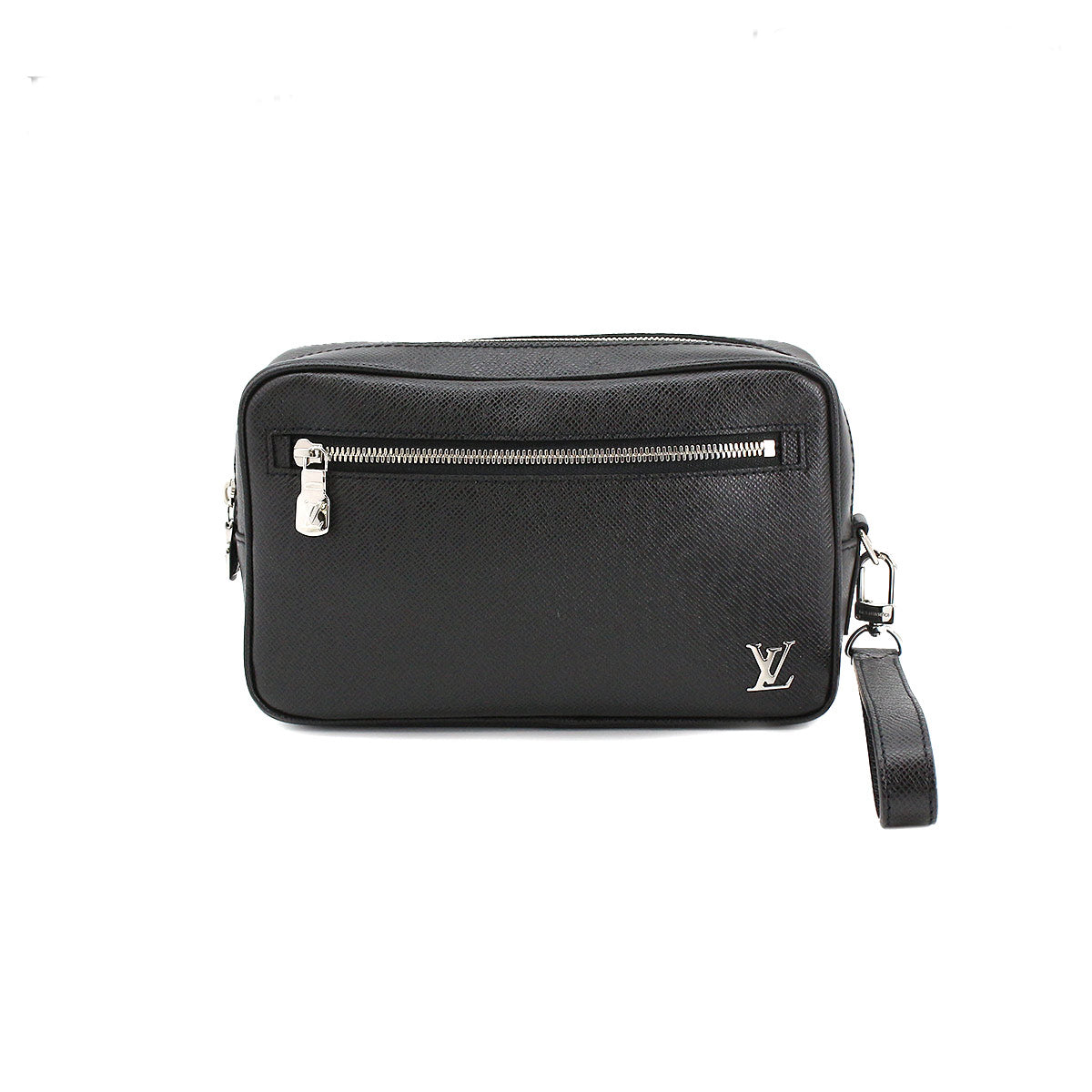 Louis Vuitton Taiga Pochette Kasai Clutch Bag Leather Noir