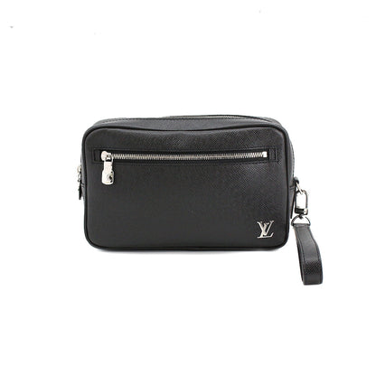 Louis Vuitton Taiga Pochette Kasai Clutch Bag Leather Noir