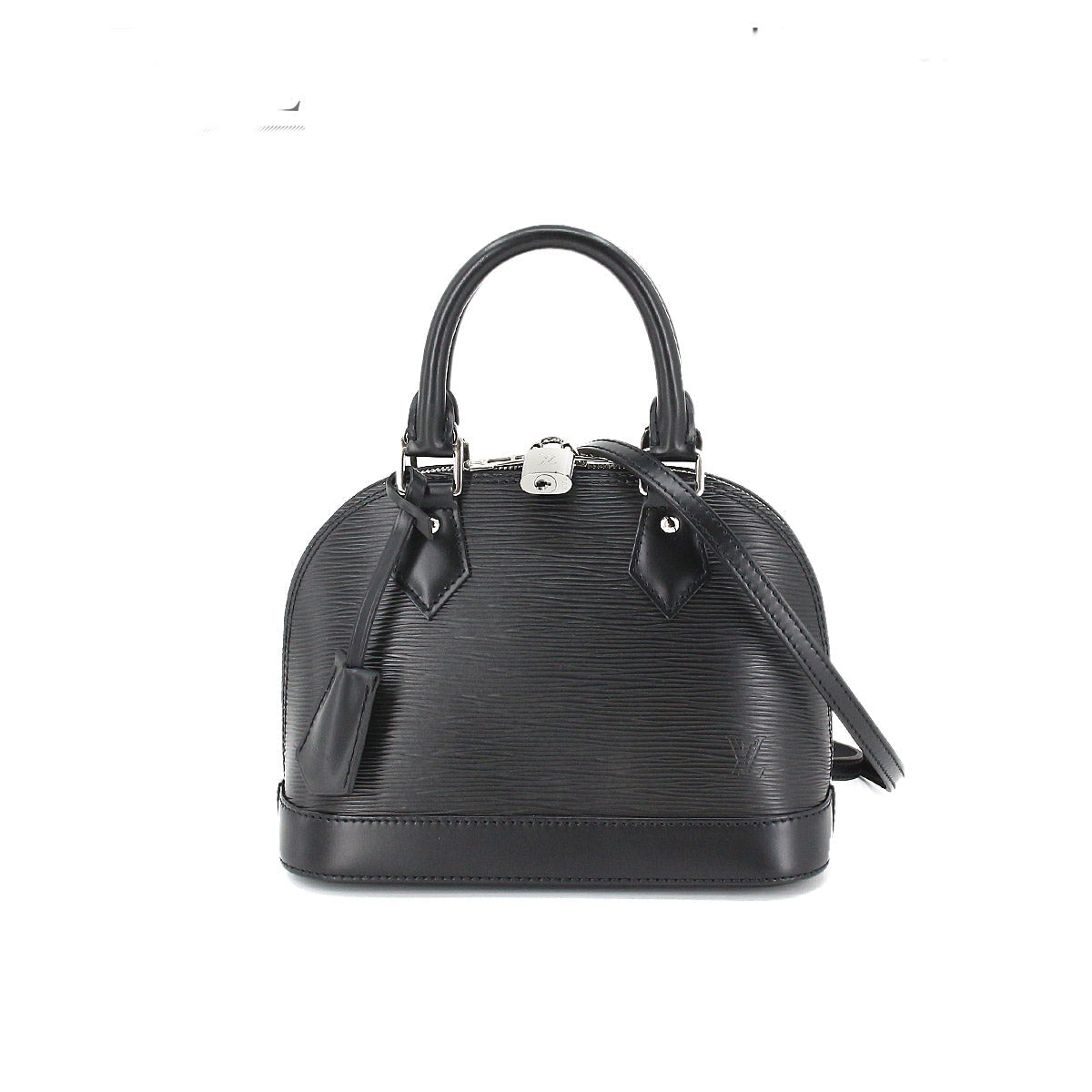 Louis Vuitton Epi Alma BB 2 Way Hand Shoulder Bag Leather Noir Silver Metal Fittings