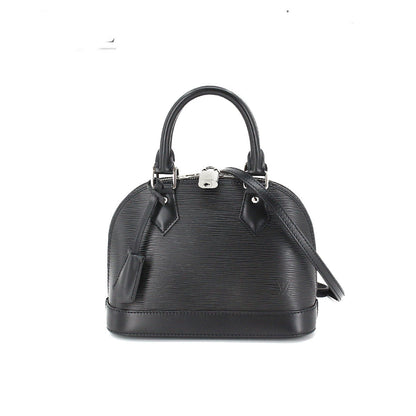 Louis Vuitton Epi Alma BB 2 Way Hand Shoulder Bag Leather Noir Silver Metal Fittings