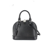Louis Vuitton Epi Alma BB 2 Way Hand Shoulder Bag Leather Noir Silver Metal Fittings