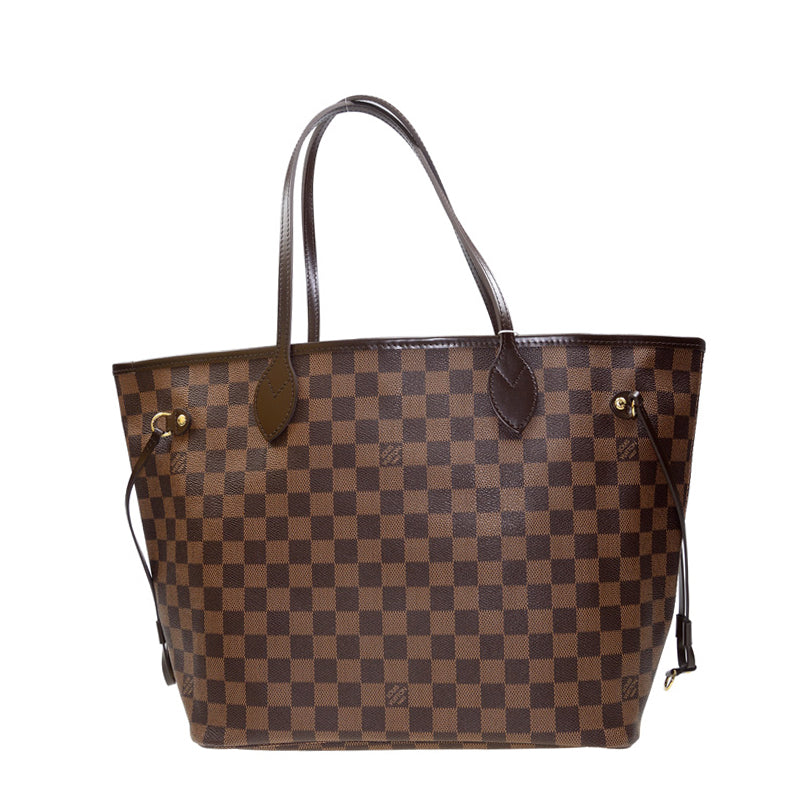 Louis Vuitton Neverfull MM Tote Shoulder Bag Damier Ebene Canvas