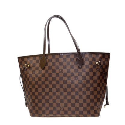Louis Vuitton Neverfull MM Tote Shoulder Bag Damier Ebene Canvas