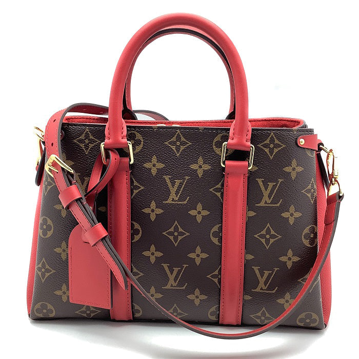 Louis Vuitton Soufflot BB Monogram Shoulder Bag Brown Red