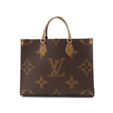 Louis Vuitton Giant Monogram On The Go MM 2 Way Tote Shoulder Bag