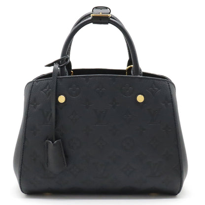 Louis Vuitton Monogram Emplant Montaigne BB Handbag Noir Black