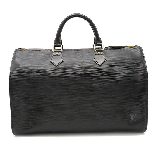Louis Vuitton Epi Speedy 35 Handbag Boston Bag Leather Noir Black