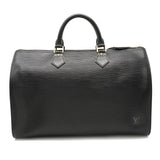 Louis Vuitton Epi Speedy 35 Handbag Boston Bag Leather Noir Black
