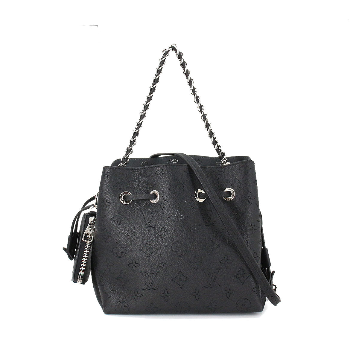 Louis Vuitton Mahina Bella 2 Way Shoulder Hand Bag Leather Noir