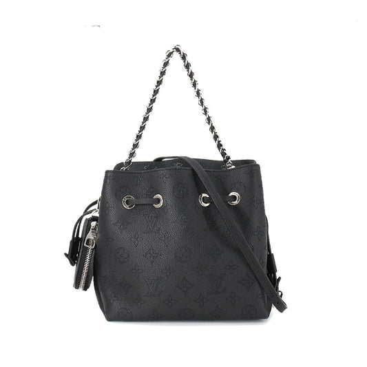 Louis Vuitton Mahina Bella 2 Way Shoulder Hand Bag Leather Noir