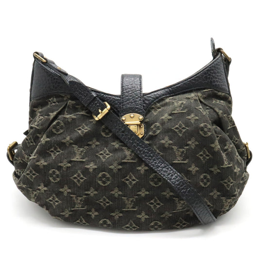 Louis Vuitton Monogram Denim Xs Diagonal Leather Noir Black