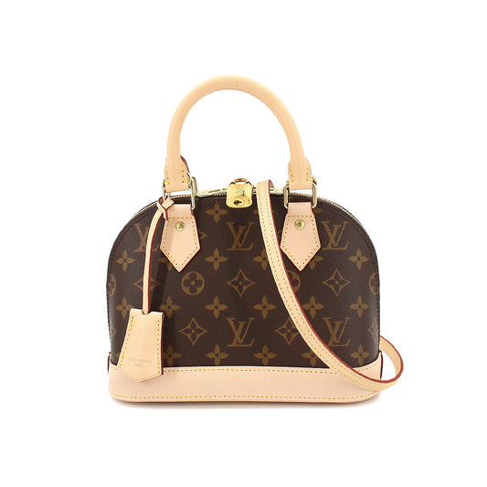 Louis Vuitton Monogram Alma BB 2 Way Hand Shoulder Bag Brown