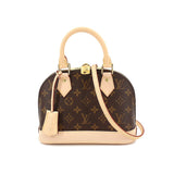 Louis Vuitton Monogram Alma BB 2 Way Hand Shoulder Bag Brown