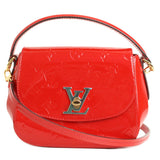 Louis Vuitton Vernis Leather Shoulder Bag Red