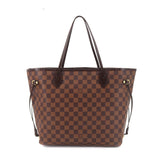Louis Vuitton Damier Neverfull MM Tote Bag Ebene Cerise Brown Gold Hardware