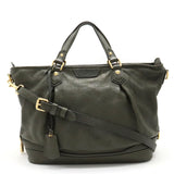 Louis Vuitton Monogram Mahina Stella PM Tote Bag Leather Khaki
