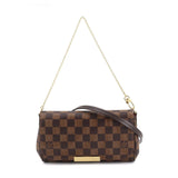 Louis Vuitton Damier Favorite PM 2 Way Chain Hand Shoulder Bag Ebene