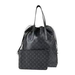 Louis Vuitton Monogram Eclipse Tote Bag Leather Black