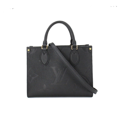 Louis Vuitton Monogram Emplant Onthego PM 2 Way Tote Shoulder Bag Noir Black